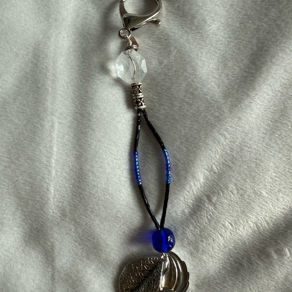 Purse Charm/ Keychain- Rhinestone Rose- Handmade - Picture 3 of 11